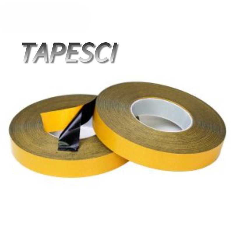 Double Sided PET Tape (Black Base with Yellow Liner)