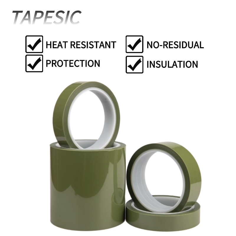Grass Green Polyester Silicone Tape