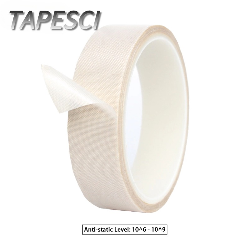 ESD White PTFE Coated Fiberglass Tape