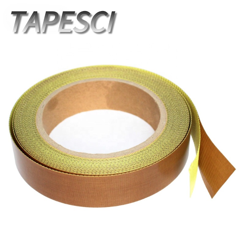 Brown PTFE Coated Fiberglass Tape with Liner