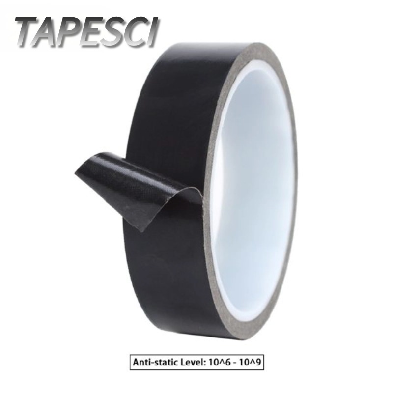 ESD Black PTFE Coated Fiberglass Tape